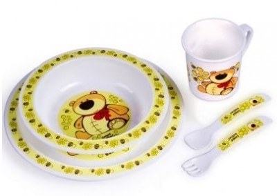 Набор посуды "Мишка"Canpol Babies (пластик), 5 предметов