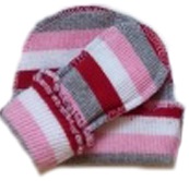Комплект для девочки розовый  из кашкорсе шапочка и пинетки , на рост  38 см, 42 см, 46 см, 50 см 